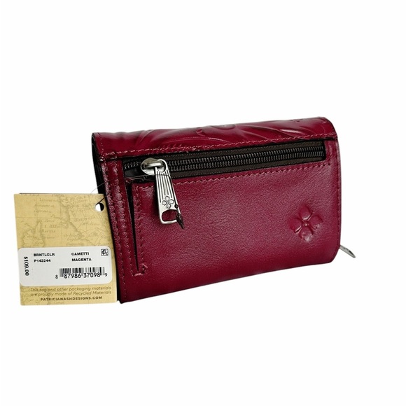 Patricia Nash Red Wallet with Embossed Floral Design - Picture 2 of 8